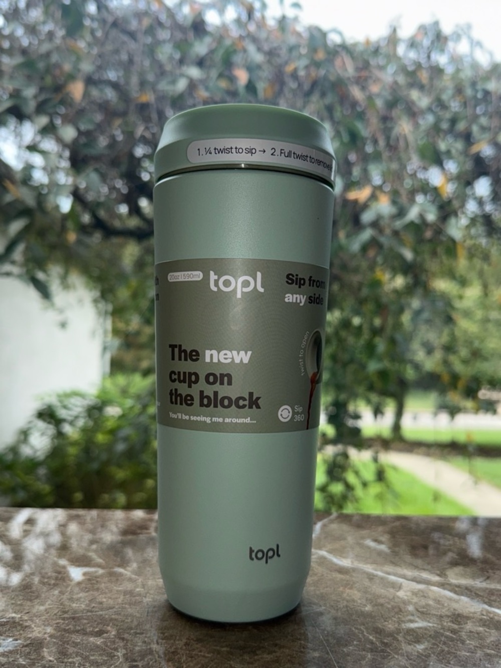 Mint Green Sip-360 Travel Tumbler – Spill-Resistant Thermal Cup